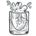 Illustration of a heart in a glass